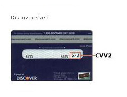 CVV2 Card Image